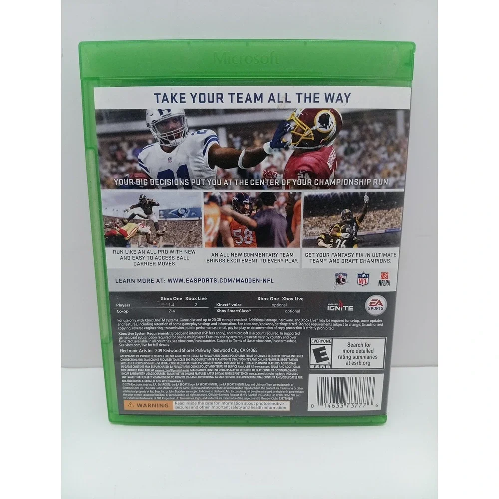 Microsoft Xbox One Madden NFL 17 by EA Sports Video Game